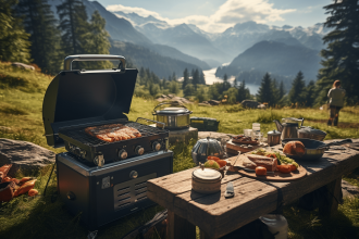 Équipement de cuisson adapté pour le camping en pleine nature