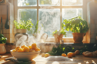 Pommes de terre bouillies prêtes à être servies dans un plat