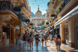 Ambiance calme des rues de Monaco pendant les jours fériés
