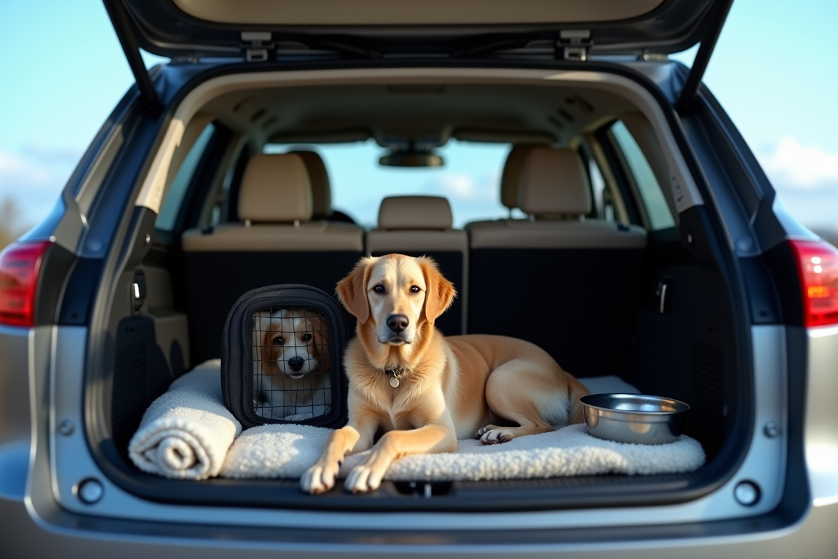 chien voiture