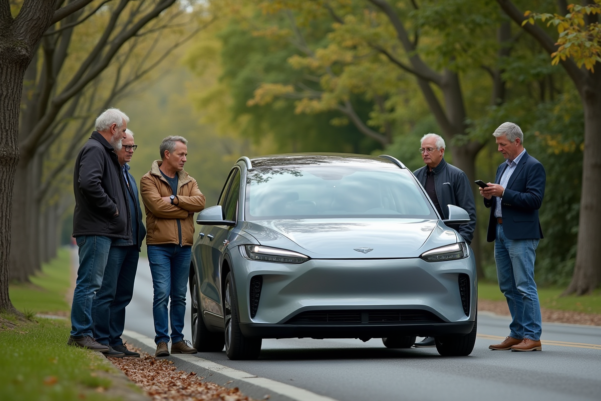 Groupe de personnes discutant à côté d