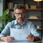 Homme d'affaires en bureau moderne et organisé