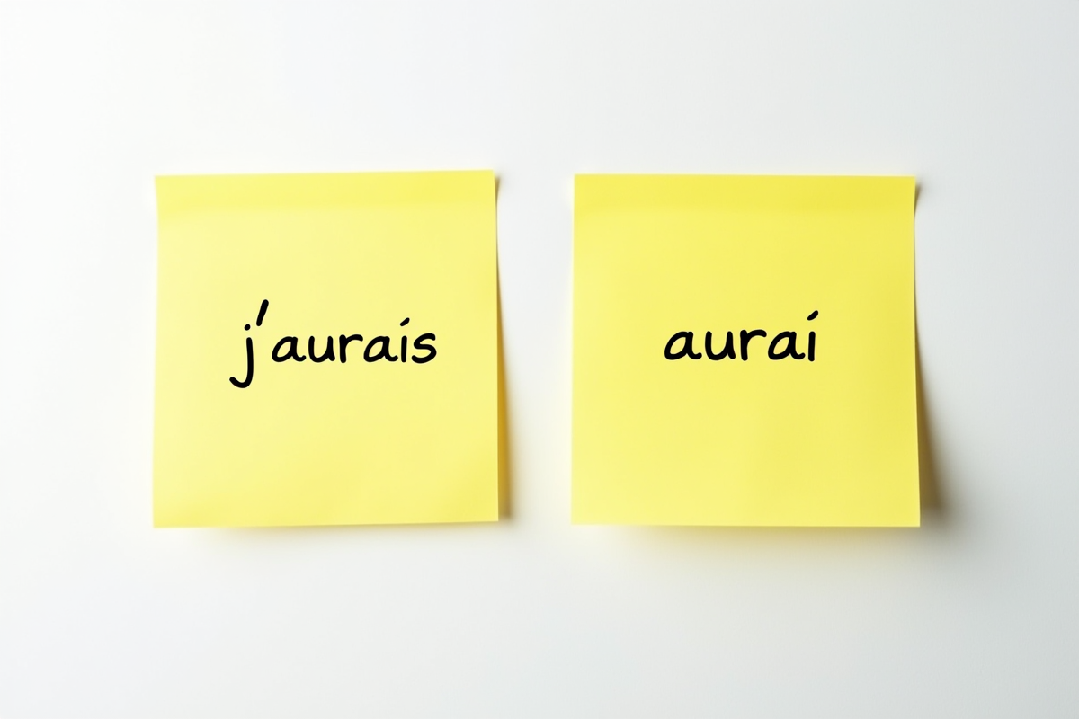 Deux notes autocollantes avec j