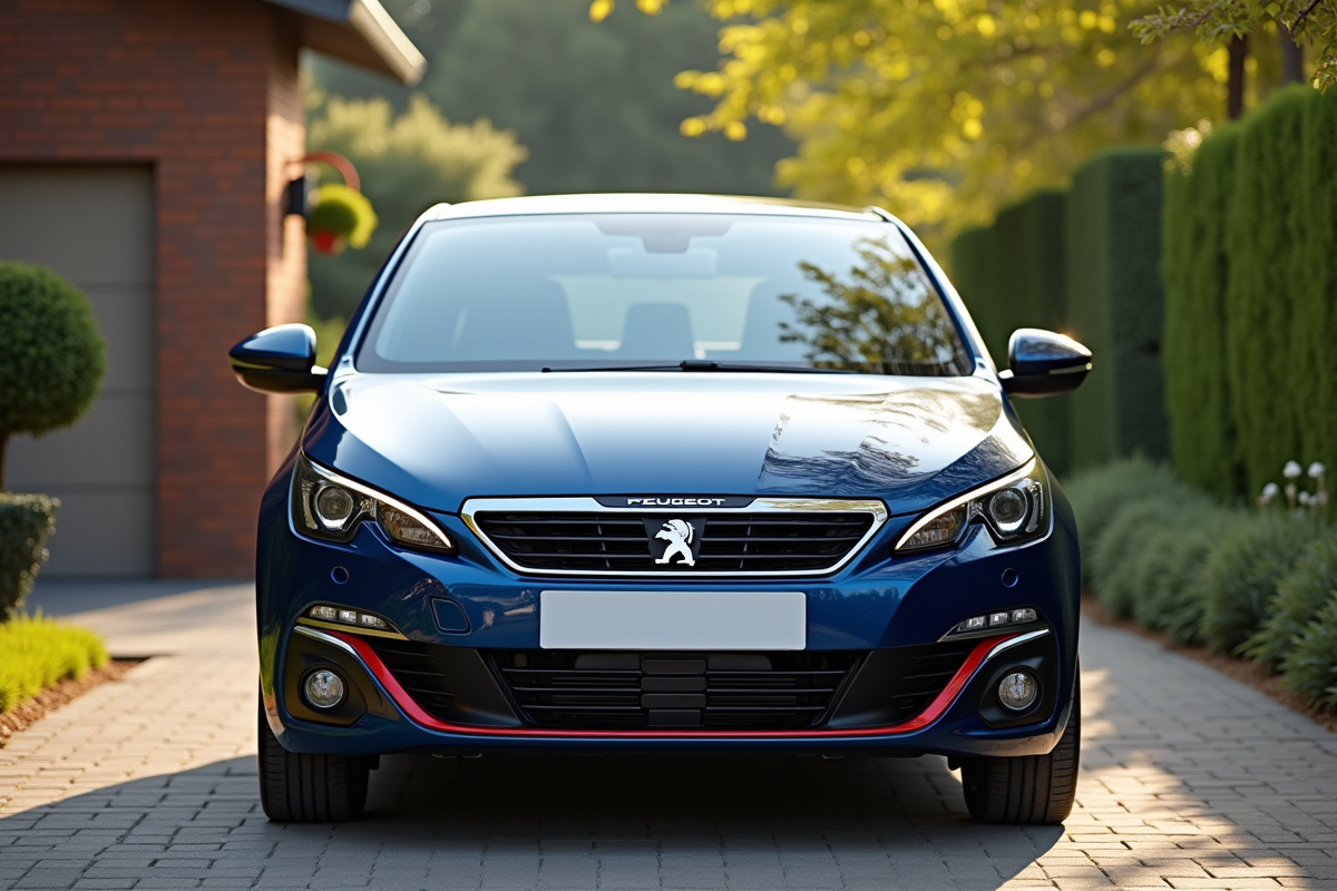 Peugeot 308 GTI propre garée en extérieur en journée