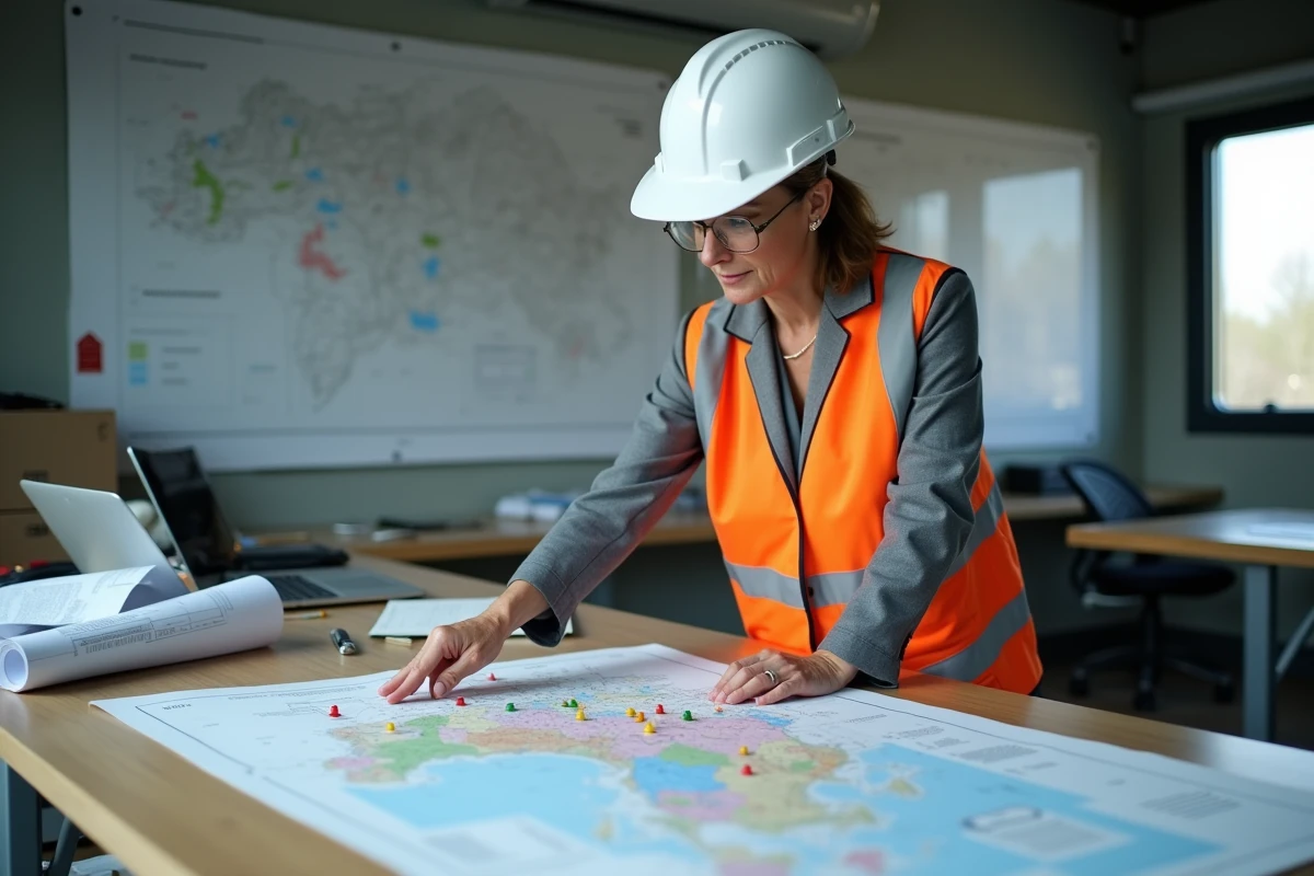 Responsable de projet supervisant la carte de déploiement régional du réseau très haut débit Fibre 6 en 2026